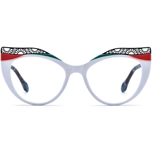 Image of HEPIDEM Multicolor Acetate Glasses Frame Women Cat Eye Eyeglasses Men Optical Spectacles 9291