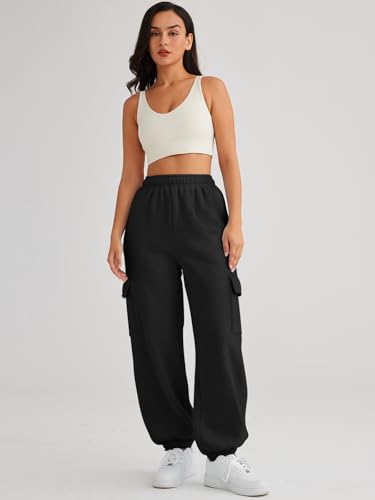 Image of AUTOMET Womens Cargo Sweatpants Oversized Fleece Joggers Fall Fashion Outfits Y2k Clothes 2024 with Pockets