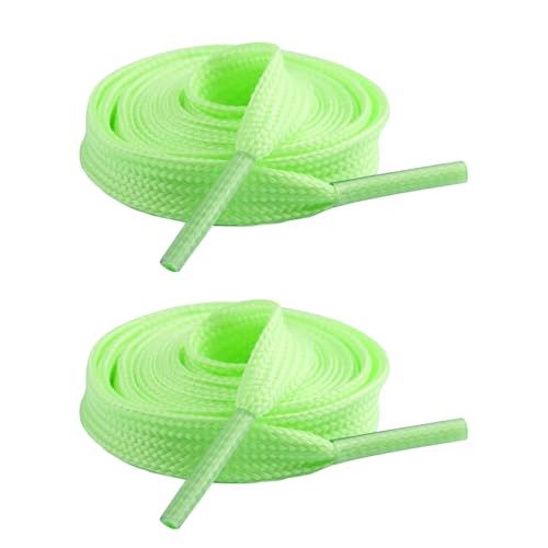 [Whoasyst] Glow-in-Dark Laces: Cycling Jogging Light-Absorbing Reflective Design Easy Fit for Sneakers Adults Luminously Shoe La