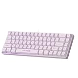 Teclado Membrana Gamer A1803, 68 Teclas com Retroiluminação RGB 7 Cores, Cabo USB 1.6m, Anti-ghosting, Ultra Responsivo e Compatível com PC, Windows, Linux, Android, iOS Rosa