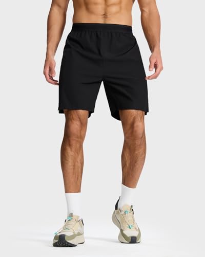 SNOWTEN Short masculino para corrida de 17,78 cm – leve, secagem rápida, academia, esportes, tênis,