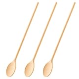 Mr. Woodware 16 Inch Extra Long Kitchen Spoons Commercial Cooking Baking Mixing Serving For Big Stoc