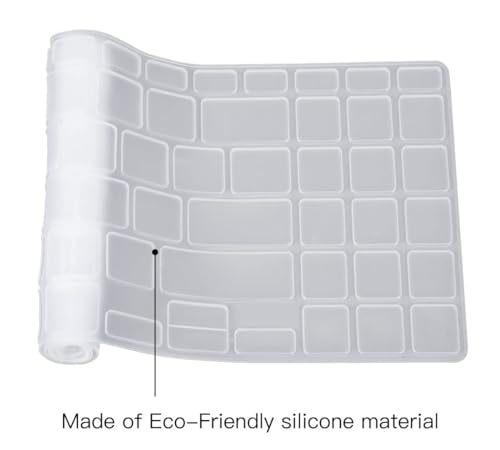 Image of Saco Laptop Keyboard Cover Compatible for 2024 ASUS Vivobook 16 X1605ZAB-MB322WS | X1605ZAB-MB342WS | X1605ZAC-MB541WS | X1605ZAC-MB542WS Series 16 Inch Laptop - Transparent