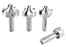 Accusize Industrial Tools H.S.S. Corner Rounding End Mill Set 4 Pc Size from 1/2'' to 3/4'', 3/4'' Shank, 1011-0004