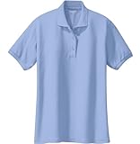 Joe's USA Ladies Short Sleeve Polo Shirt-XL-Light Blue