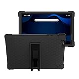 Transwon Kids Silicone Case for Hyundai HyTab Plus 10WB2/ 10WB1 Tablet/for JUEDUR R500/ for Tibuta E100 Tablet 10.1/ for Facetel Q3 Pro 10 Inch Tablet/for AOCWEI X500 Tablet - Black