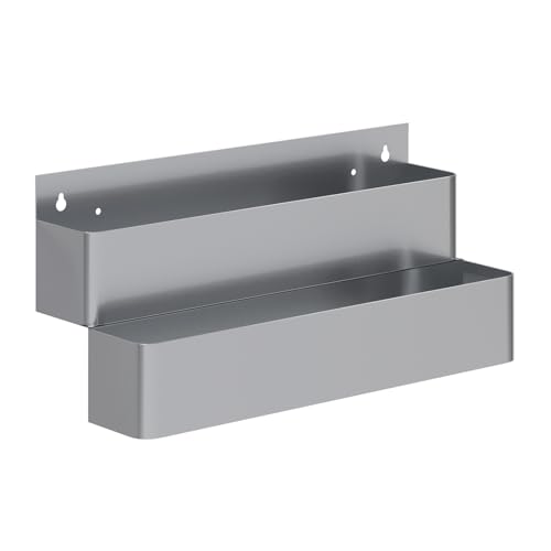 Image of AmGood 22 in. Double Tier Stainless Steel Speed Rail Rack for Commercial Bars, NSF