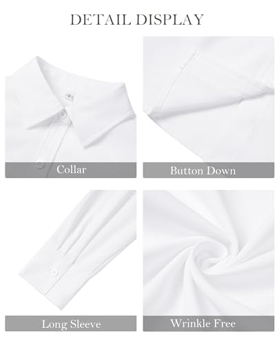 Button Down Shirts for Women Dress Shirts Business Casual Outfits Collared Fitted Blouse Work Interview Office Attire4