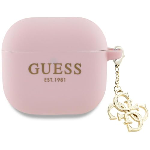 Fall CG Mobile Guess Charm en Silicone 4G pour AirPods 4 Rose