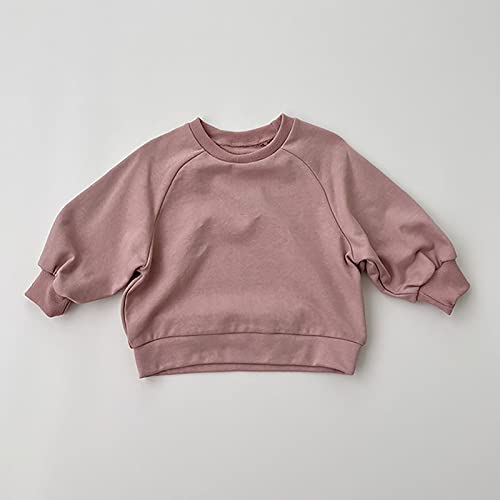 Infant Lightweight Solid Pullovers Round Neck Long Sleeve Casual Sweatshirts Unisex Boy Girl Fall Basic Loose Tops2