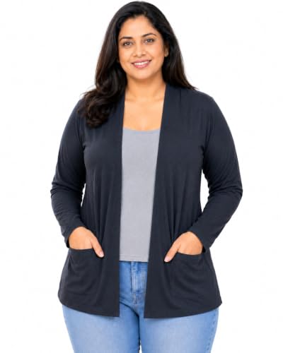 Image of In Love Women's Solid Open Front Shrug with Pockets