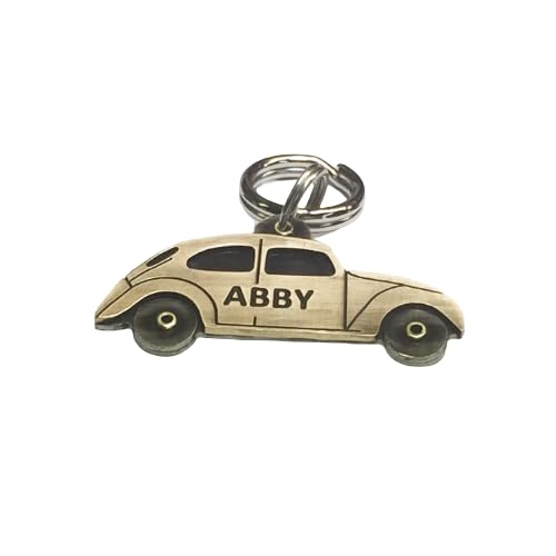 Auto Automobile Car Beetle Bug Dog Pet Tag-Unique Collar ID Tag Customized-Personalized Multi Dimension Tag