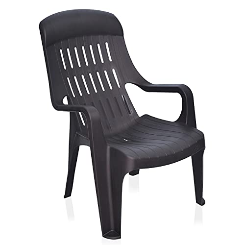 Brown Plastic Chairs for Home, Café, Garden & Restaurant Heavy Du...