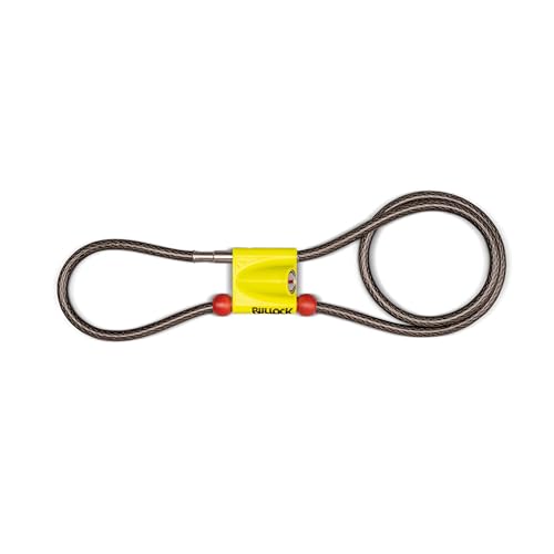 Bullock Dual - Cavo Antifurto per Veicoli a due ruote - Chiusura Regolabile - Doppio Blocco - Adatto a Moto, Scooter e Bici