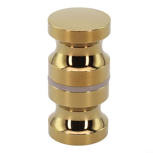 Zinc Alloy Bathroom Shower Door Knob Chrome Plated Glass Door Handle 30mm Single Hole Pull Aluminum Alloy Knob Sliding Door Pull for Bathroom Cabinet Wardrobe Drawer Kitchen(Gold)