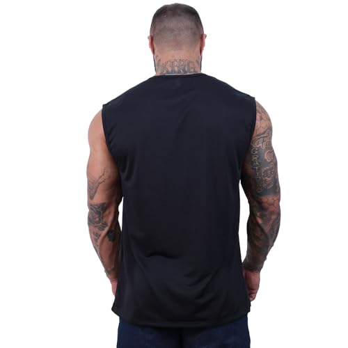 Regata Machão Masculina MXD Conceito Dry Fit 100% Poliéster Rajado Furadinho (GG, Preto)