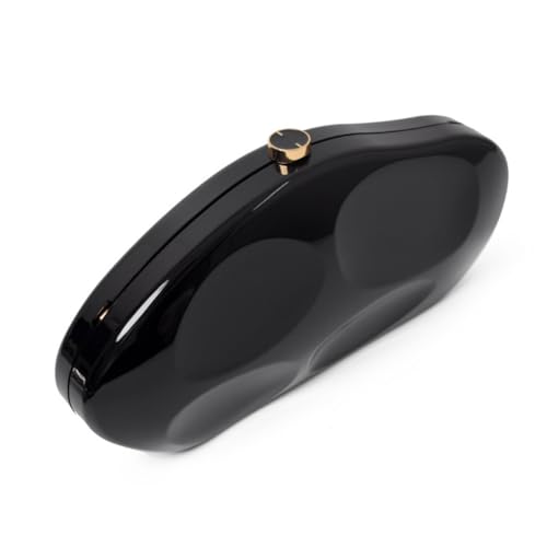 Image of Acrylic Shell Clutch Purse for Women Metallic Evening Bag Large Designer Acrylic Handbag for Wedding Party Prom