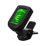 EMVANV LCD Display Guitar Tuner, Guitar Clip On Tuner Acoustic Clip Digital Guitar Tuner Ukulele Chr