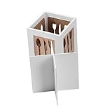 HEALEEP Holz Besteck Aufbewahrungsbox Küchen Organizer für Löffel Gabeln Essstäbchen Platzsparend und Robustes Design für Ordentliche Küchenflächen