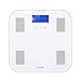BINGFANG-W Discs Waage Körperfett-Waage, Gewicht Personenwaage, Smart-Backlit Display-Skala, Gewicht Körper, Fett Wasser Muskel, 180kg, Weiss Abrasive