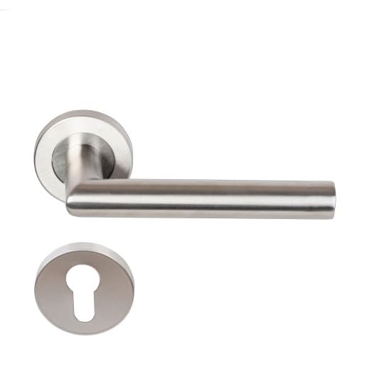 Paire de Poignées de porte sur Rosaces Rondes