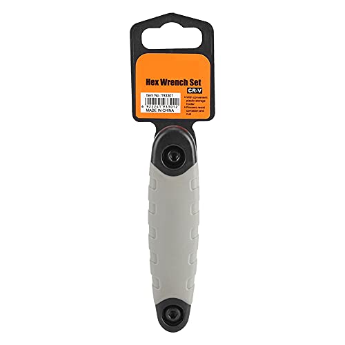 Cloimei Juego de 8 llaves hexagonales plegables de acero inoxidable, kit de herramientas de reparación de bicicletas de grado profesional, llaves hexagonales tratadas térmicamente para proyectos de