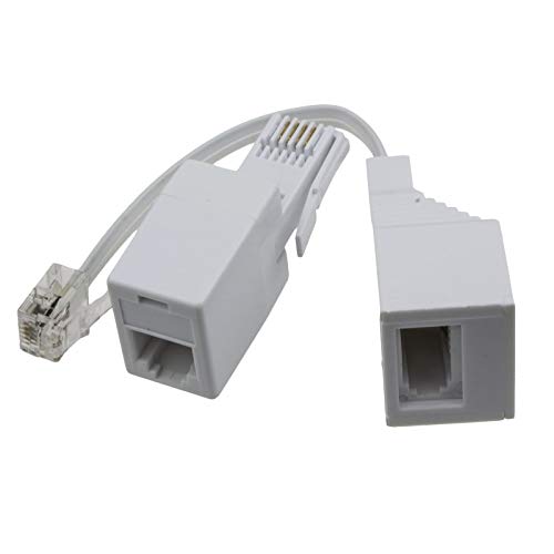 kenable RJ11 Socket/Plug & BT Male/Female Telephone US to UK & UK to US Adapter Kit