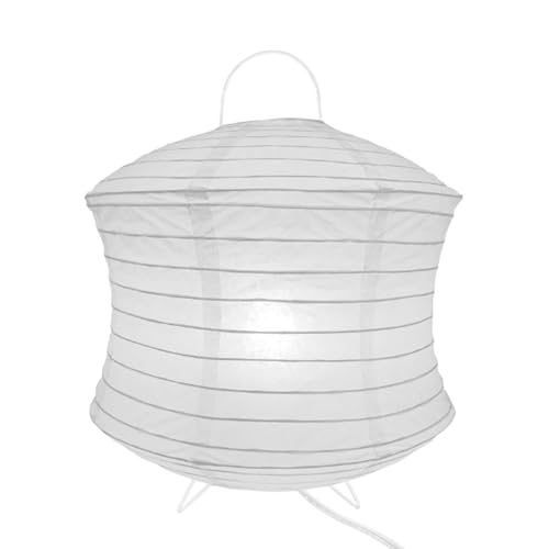 Rice Paper Lamp Desk Floor Lantern Nightstand Bedside Smalll Lamps for Bedroom Living Room Office Classroom Dorm (Lantern, 13"x11"x11")