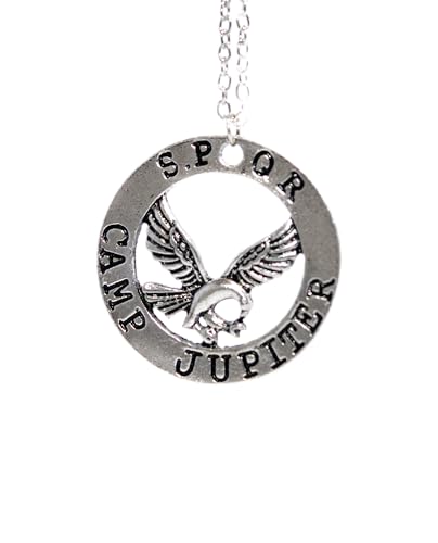 Camp Jupiter Aigle senatus populusque Romanus – Collier Femme – La dernière Olympian Camp sang Aigle à l'intérieur Pendentif