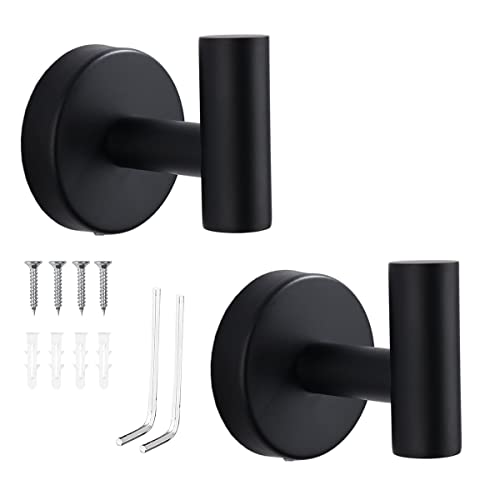 Handtuchhaken, Wandmontierte Badezimmer Kleiderhaken,2er Pack Heavy Duty Kleiderhaken für Türschrank Schrank Handtuchhalter für Badezimmer Küche Heimgarage Hotel Büro Schlafzimmer Cover