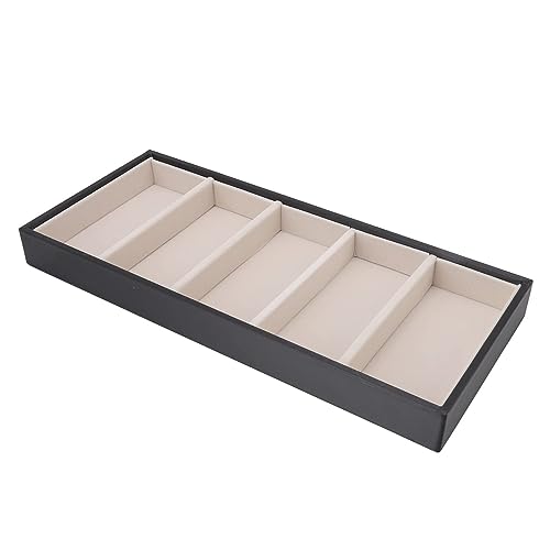 Cyrank Porta Occhiali Multiplo, Vassoio Per Esposizione Occhiali, 5 Griglie Organizer Occhiali Da Sole Cassetto, Scatola Per Occhiali Per Gioielli Vassoio Per Organizzatore Vetrina Per Occhiali(Nero)