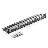 Montage en rack : Ce panneau de brassage 1 U peut être installé dans une armoire réseau ou un rack standard de 19 pouces. Utilisez des serre-câbles pour fixer les câbles branchés à l'arrière du panneau RJ45.