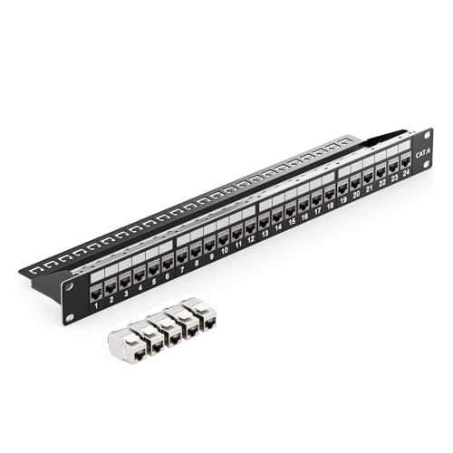 Image of Shielded Patch Panel, 24 Port, 1U 19 inch Rack Mountable