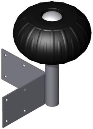 12" Dock Wheel - Light Corner End - Black