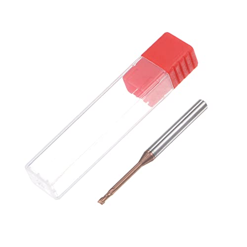 Image of HARFINGTON Square Nose End Mill 4mm Shank 2mm x 20mm Titanium Coated Solid Carbide Long Reach Extended Neck 2 Flutes CNC Router Bit Milling Cutter for Stainless Steel Alloy Hardened Steel