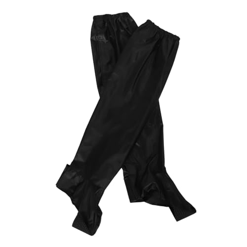 Mipcase Motorcycle Gear for Men Women Waterproof Oxford Cloth Rain Pants Hiking Rain Gear Boot Protection Black