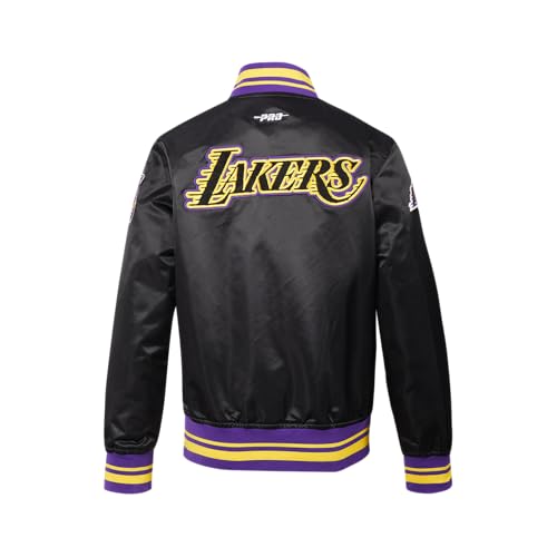 Pro Standard Big Kids NBA Los Angeles Lakers Retro Classics Satin Jacket Black/Purple M - Image 2