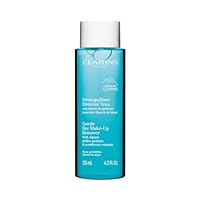 Clarins Gentle Eye Make-Up Remover 125ml | Removes Light To Medium Eye Make-Up | Cleanses, Soothes and Softens | Conditions Lashes | Oil-Free | All Skin Types