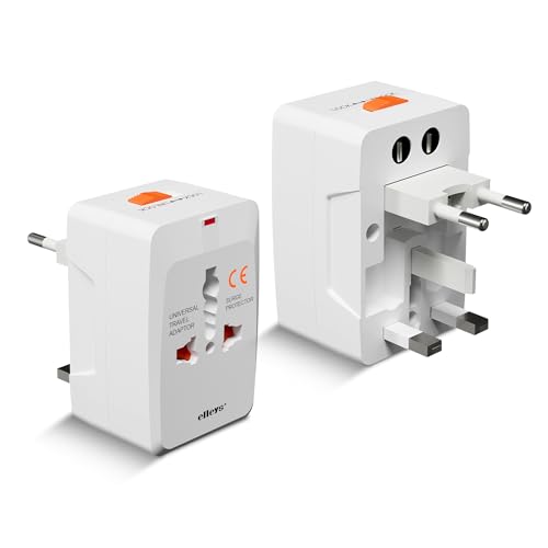 Image of Elleys' Universal Travel Adapter International All in one Worldwide Universal Adapter 13amp 100-240 Voltage Travel Charger Suitable 200+ Countries UK, Europe, UA, Australia, China, Japan 6pcs