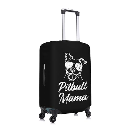 Pitbull Mama Travel Luggage Cover Suitcase Protector Fits 29-32 Inch Case(Black,XL)2