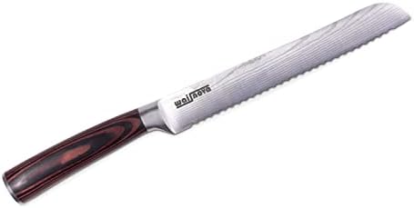 waisnova Serrated Bread Knife with Sheath 8 Inch, Sharpness Blade, Ease of Use, Premium Bread Knife for Homemade Bread with Ergonomic Wood Handle and Gift Box