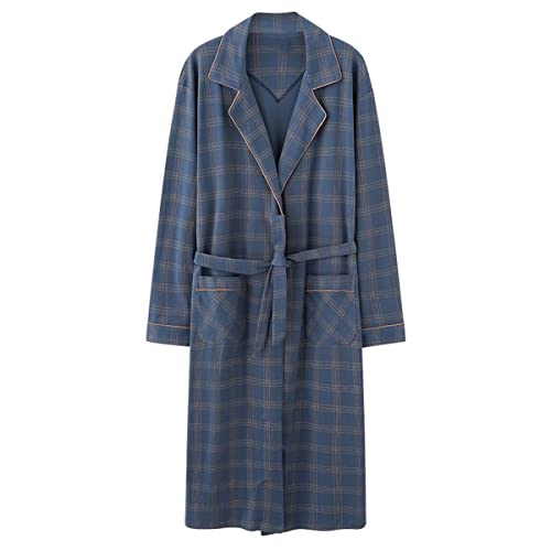 Albornoz Hombre Fino y Ligero para Mañanas de Otoño con Kimono M 3