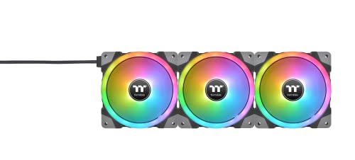 Image of Thermaltake SWAFAN EX14 RGB Magnetic Quick Connect PWM Cooling Fan (up to 2000RPM) Black Edition - 3 Fan Pack