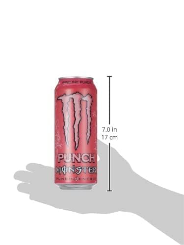 Image of Monster Energy Drink Pipeline Punch Flavour, Pink, Carbonated Beverage 500ml X Pack Of 3 (From USA)