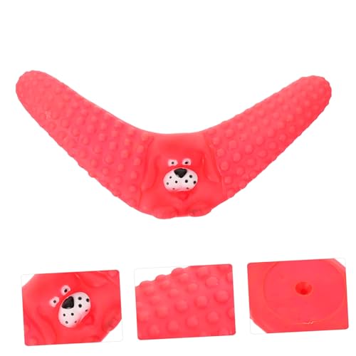 Veemoon 3stücke Bumerang für Hund Kauspielzeug aus Gummi Hundespielzeug zum Werfen und Kauen für Drinnen und Draußen Fördert Zahnhygiene und Spielfreude für Haustiere Zufällige Farbe