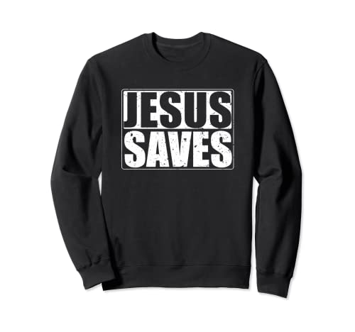 Jesus Saves - Camiseta de regalo cristiana envejecida para hombre Sudadera