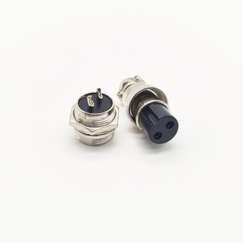 Conector de Aviación GX20 2 Pines Pack 2 Pzas miniatura 4