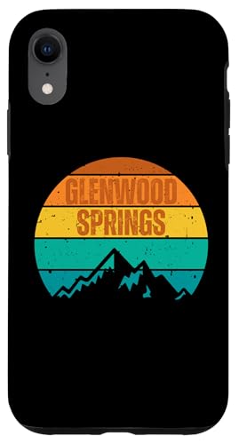 Carcasa para iPhone XR Glenwood Springs Colorado Retro Vintage Sunset Montañas