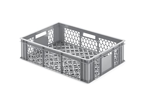 ALUTEC Kunststoffbehälter geschlossen (Inhalt 33 l, Außenmaße (LxBxH) 570 x 370 x 155 mm, stapelbar, lebensmittelecht, kälte- und hitzebeständig von -40° bis +80°C, Aufbewahrungskiste) 05055