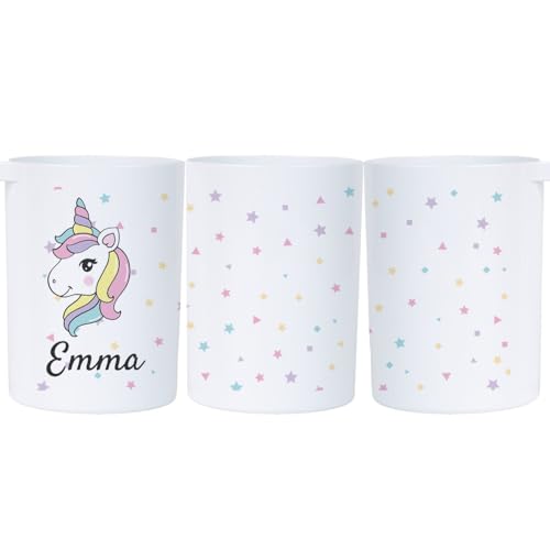 Miniatura 2 de Wanapix Vaso Porta Cepillo De Dientes Personalizado Soporte Para Cepillos De Dientes Para Niños Personaliza Con Nombre Unicornios